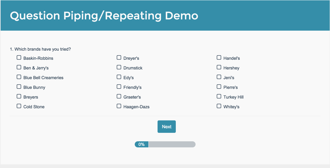 Question Repeating Example