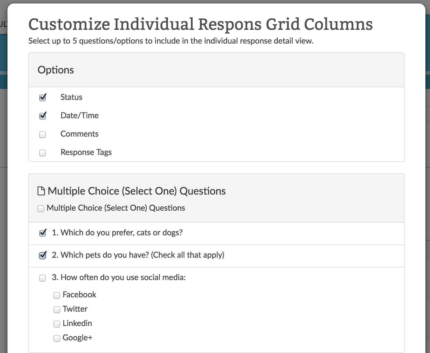 Customize Grid Columns