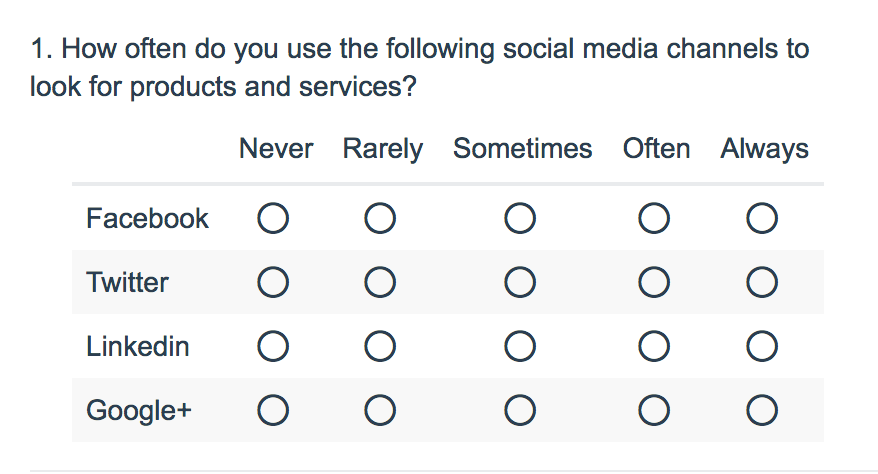 Radio Button Grid