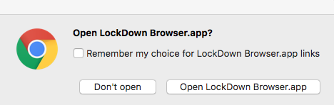 Chrome Mac dialog