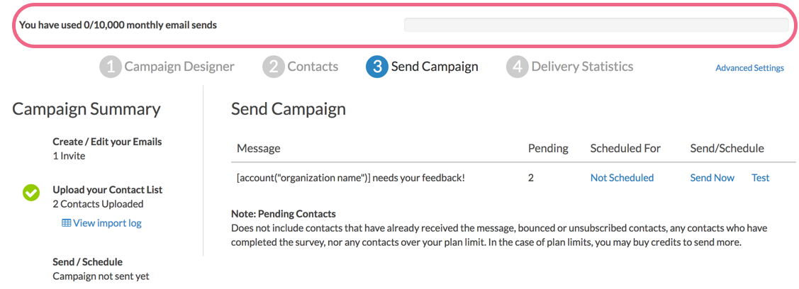 Email Campaign Send Limits