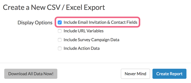 Monitor Contacts: Export With Contact Data