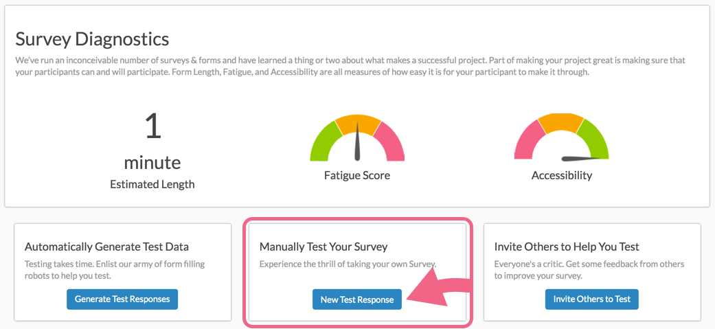 Manually Test Your Survey