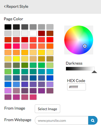 Page Color Options