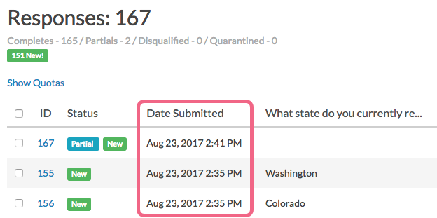 Response Date-Submitted