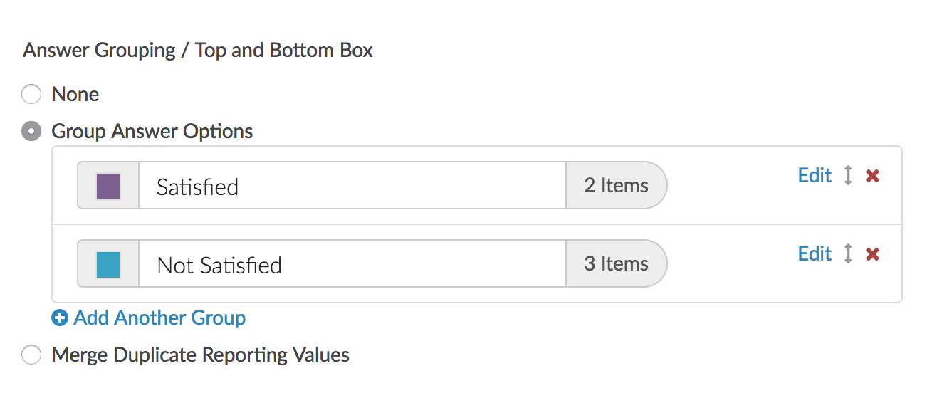 Answer Grouping / Top and Bottom Box