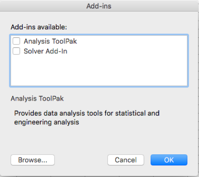 How To Find Analysis Toolpak In Excel For Mac 2016