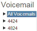 Image displaying the voicemail list.