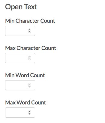 Essay Min/Max Character & Word Counts