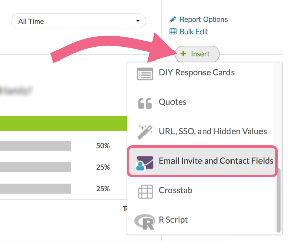 Insert Email Invite and Contact Fields Element