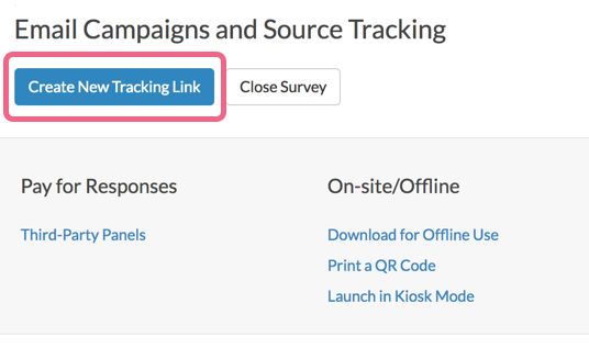 Create New Tracking Link