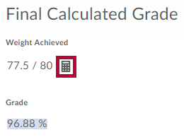 Identifies How Final Grade Was Calculated icon