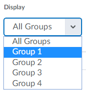 Shows the group list display options.
