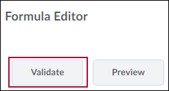 Shows the Formula Editor options and identifies the 