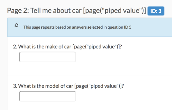 Page Piped Value Merge Code
