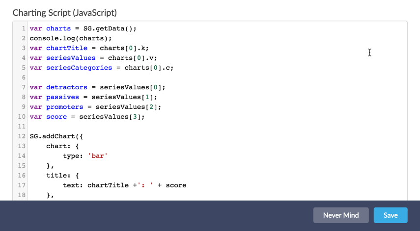 Add charting script (JavaScript)