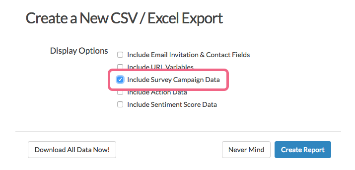 Include Survey Campaign Data