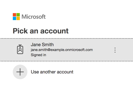 Pick Microsoft Account