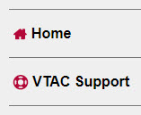 Shows VTAC Support menu item.