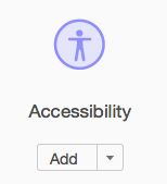 Shows Accessibility icon