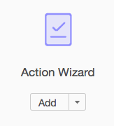 Shows Action Wizard icon