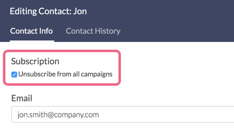 Unsubscribe from All Campaigns