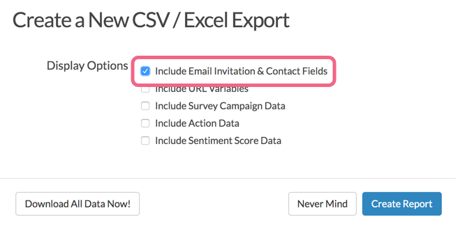 Include Contact Details in Raw Data Export