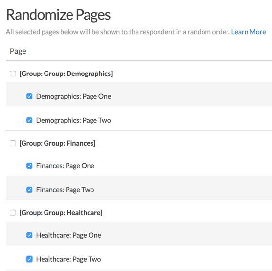 Randomize Pages Within a Defined Group