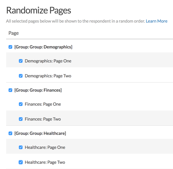 Randomize Groups and Pages Within Groups