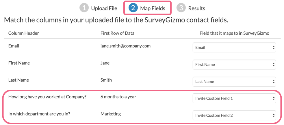Email Campaigns - Map Fields