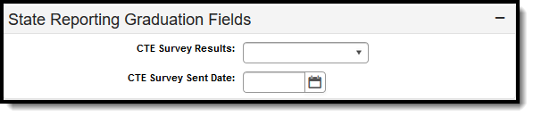 Image of the State Reporting Graduation Fields Editor.