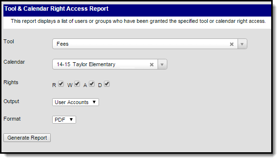 Screenshot of report editor.