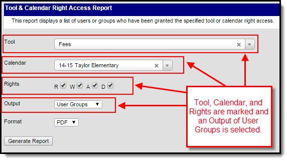 Screenshot of tool settings.