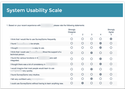 System Usability Scale (SUS)