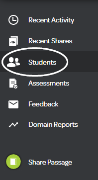 Students icon in your dashboard 