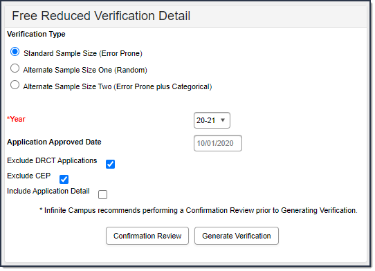Screenshot of the Free Reduced Verification Detail Editor.
