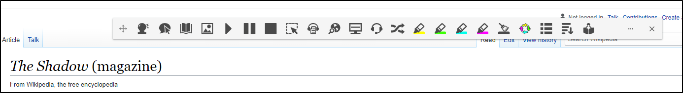 Read&Write for Google Chrome Web Toolbar in webpage