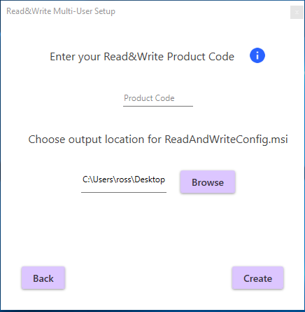 Multi User Setup Tool Enter Product Code