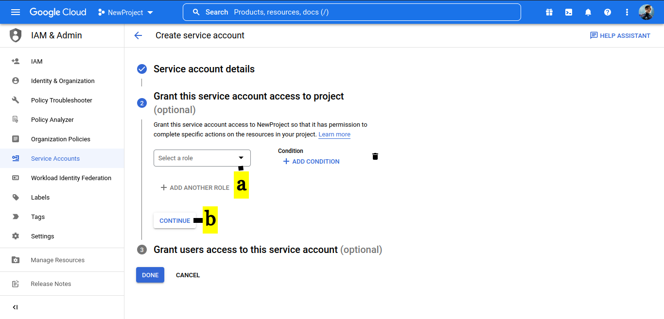 Google Workspace Admin account create the service account access | LegacyFlo