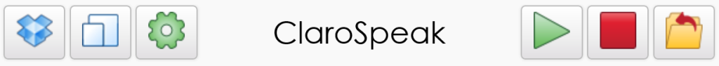ClaroSpeak Android toolbar
