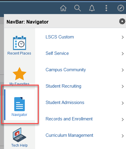 Identifies the Navigator option.