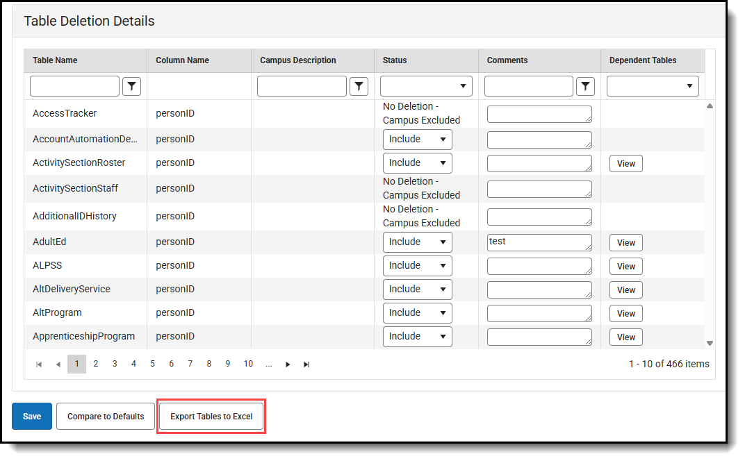 Screenshot of downloading an excel