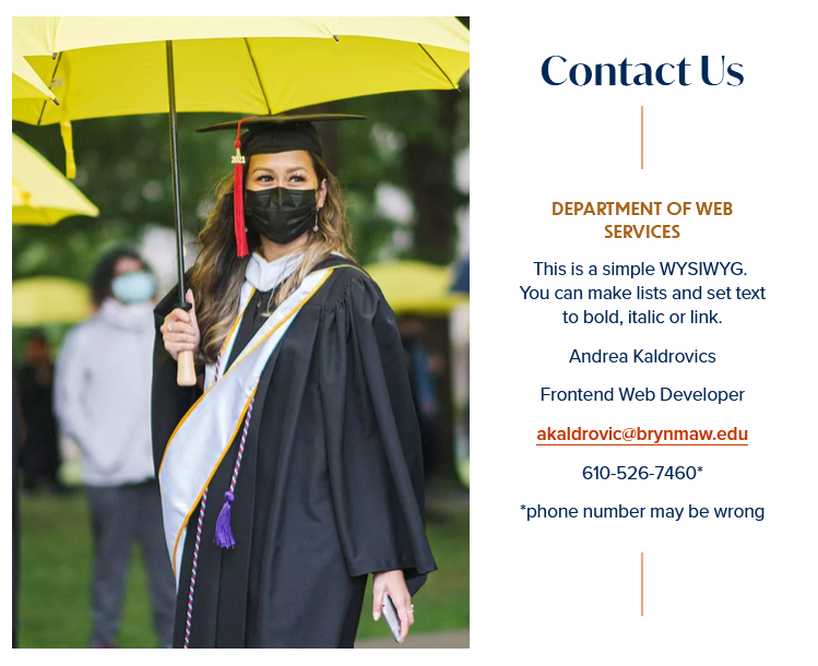 screenshot contact display