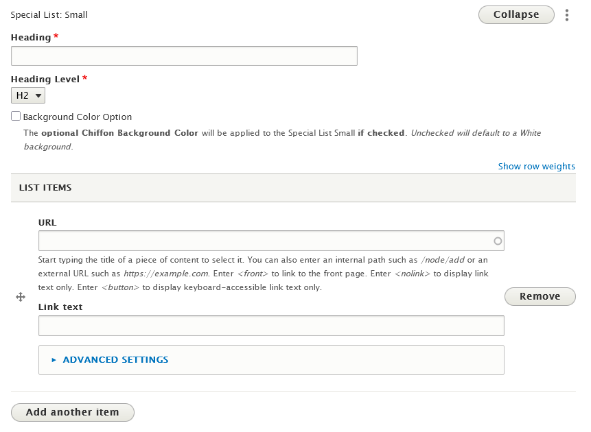 screenshot special list small edit screen