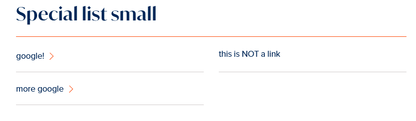 screenshot special list small display