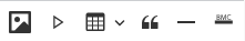 screenshot wysisyg toolbar buttons