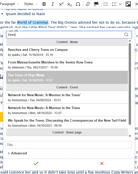 screenshot wysisyg link finding content