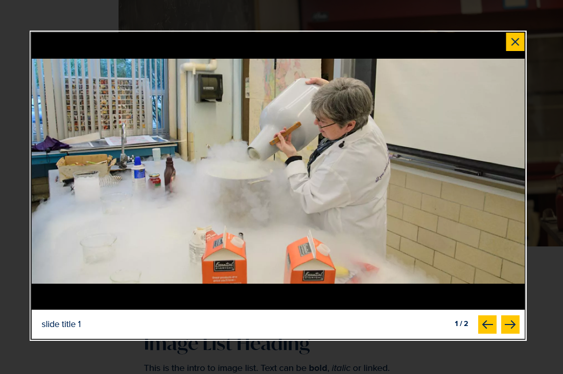 screenshot image gallery display modal