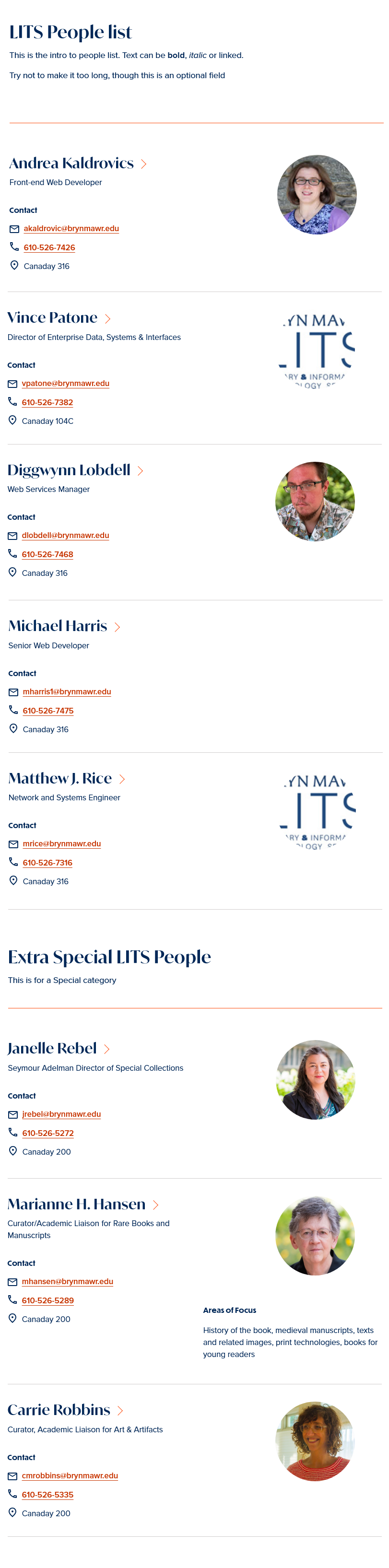 screenshot people list result with 2 lists
