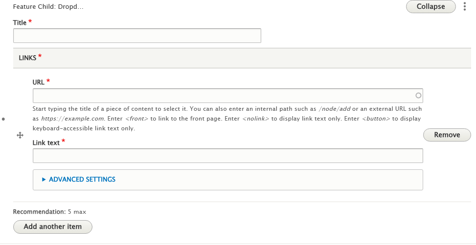screenshot feature child dropdown edit screen